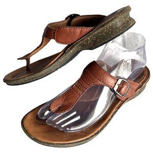 Simple Planet Walkers Leather Thong Sandals Brown Rugged Comfort Boho Wom 7.5